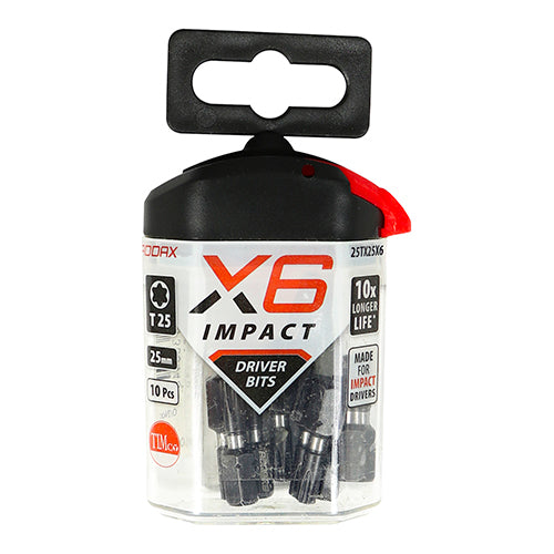 TIMCO X6 Impact TX Drive Driver Bit - TX20 x 25