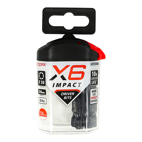 TIMCO X6 Impact TX Drive Driver Bit - TX20 x 25