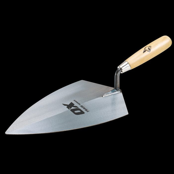 OX Trade Brick Trowel Philadelphia - Wooden Handle -  280mm / 11in