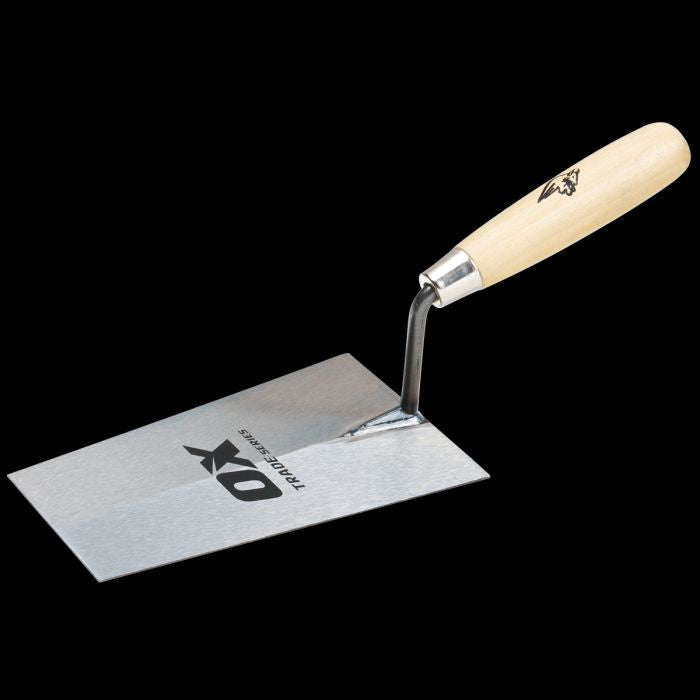 OX Trade Bucket Trowel - Wooden Handle - 180mm / 7in