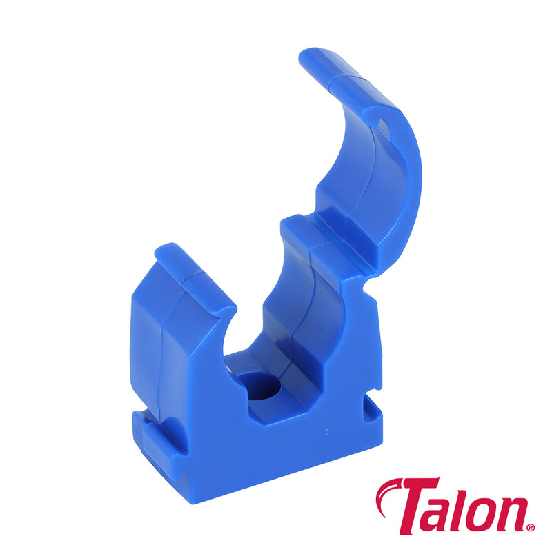 Talon Double Hinged Pipe Clips White - 15mm