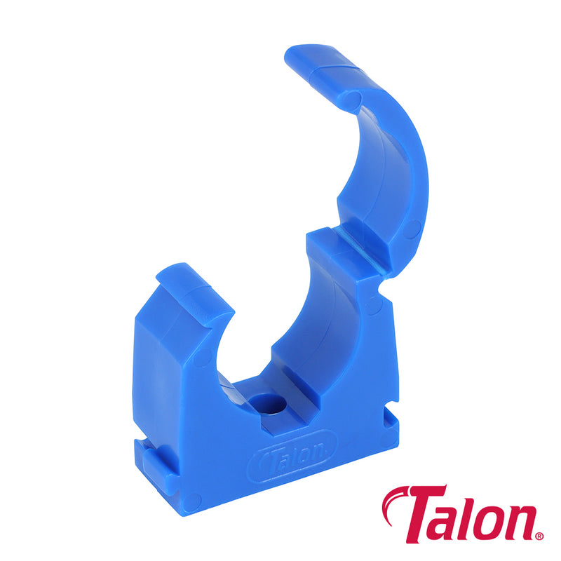 Talon Double Hinged Pipe Clips White - 15mm