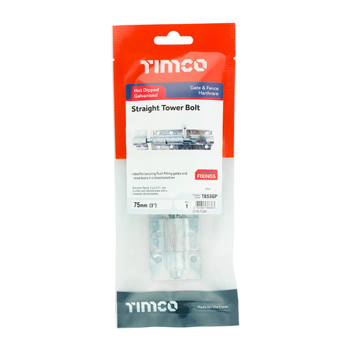 TIMCO Straight Tower Bolt — Bag