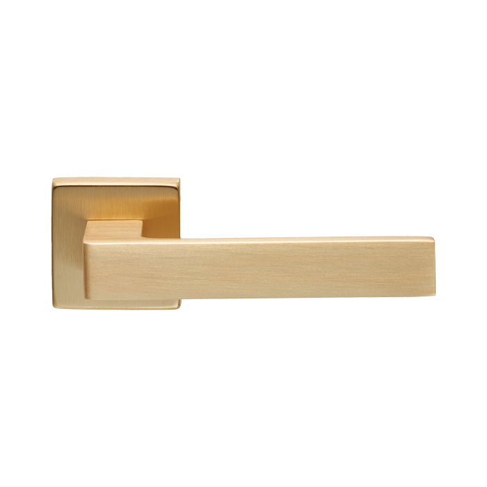 Techna Lever On Concealed Fix Square Rose Osa (Satin Brass) - Satin Brass