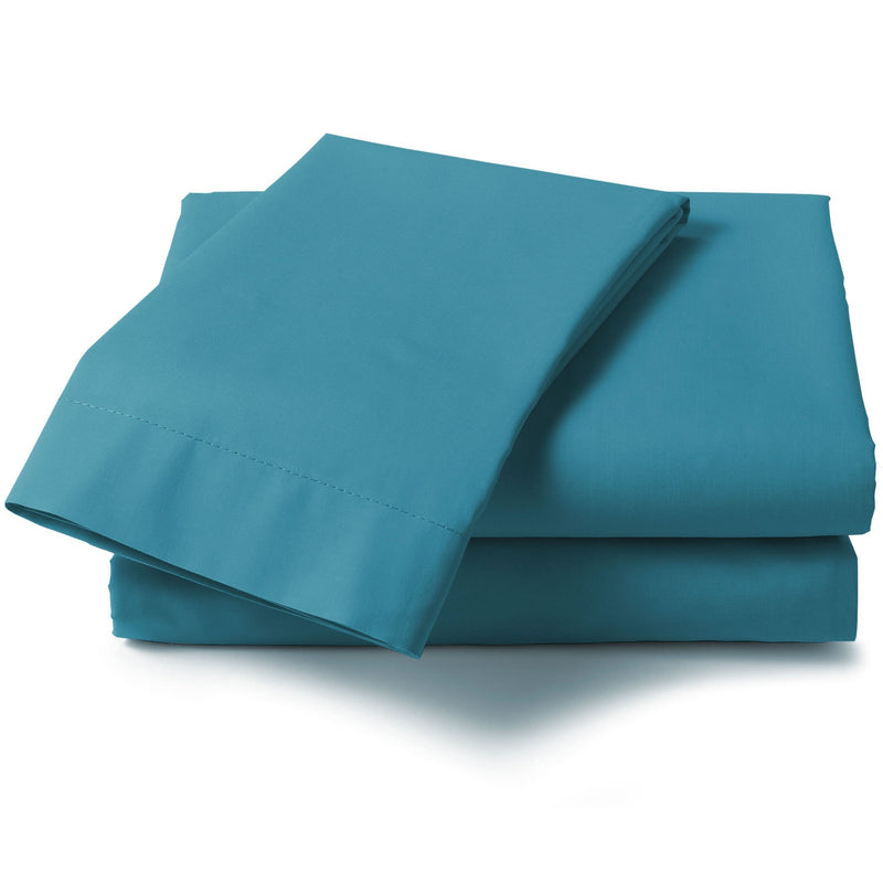 Percale Single Flat Sheet Teal