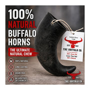 The Buffalo Co. Buffalo Horns for Dogs Small 4-5 Inch Natural Dog Chews - 3800