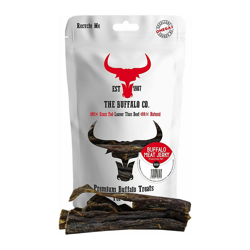 The Buffalo Co. Buffalo Meat Jerky for Dogs 100g - 100% Natural, Grass-Fed - MPN 3817