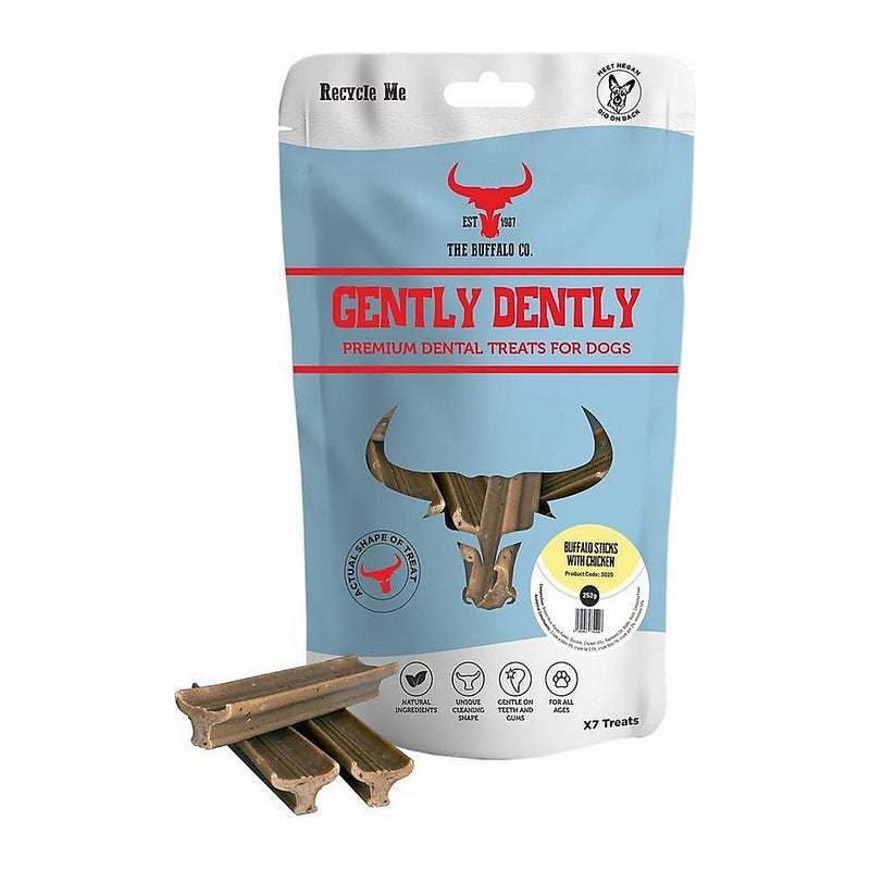 The Buffalo Co. Gently Dently Dog Treats (Chicken) - Vegan, Gluten Free - 3020