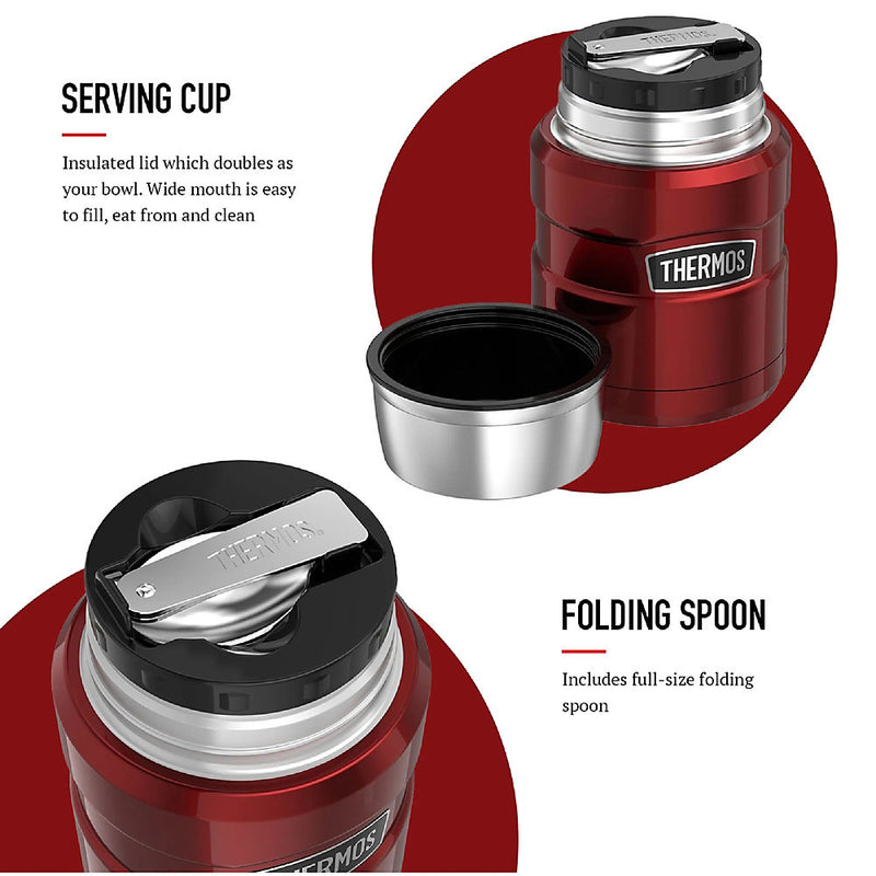 Thermos GTB Stainless King Food Flask Red 470ml