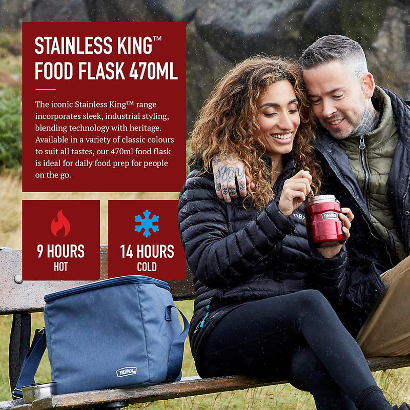 Thermos GTB Stainless King Food Flask Red 470ml