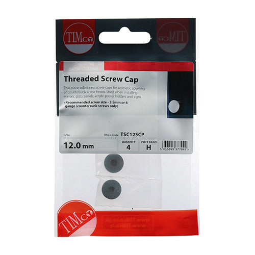 TIMCO Threaded Screw Caps Solid Brass — Trade Pack