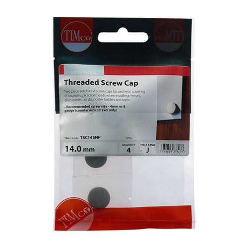 TIMCO Threaded Screw Caps Solid Brass — Trade Pack
