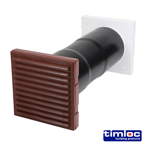 Timloc AeroCore Through-Wall Vent Set with Baffle Brown