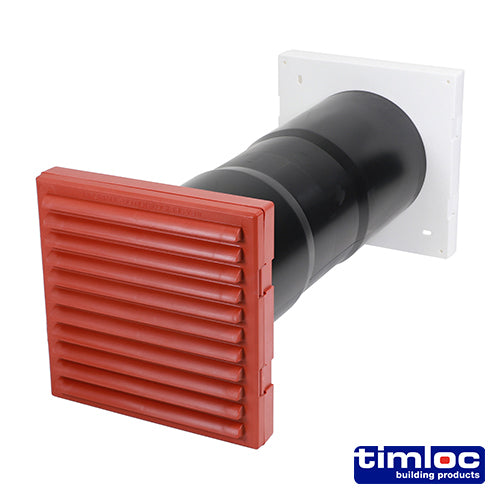Timloc AeroCore Through-Wall Vent Set with Baffle Brown