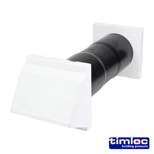 Timloc AeroCore Through-Wall Vent Set with Baffle Brown