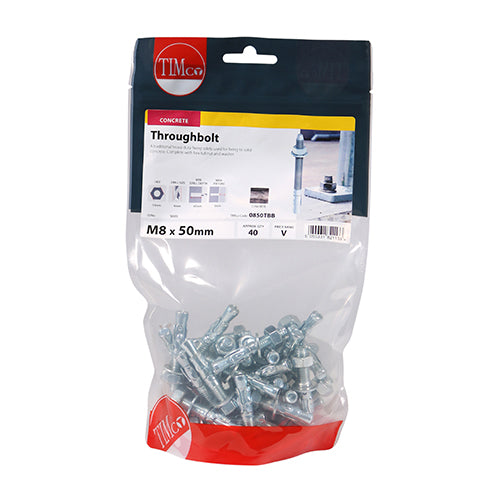 TIMCO Throughbolts Silver - M10 x 100