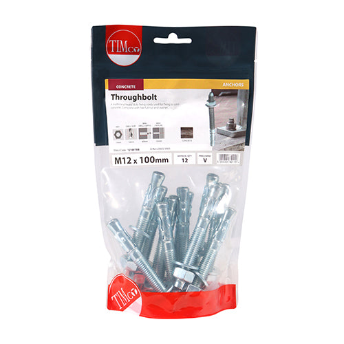 TIMCO Throughbolts Silver - M10 x 100