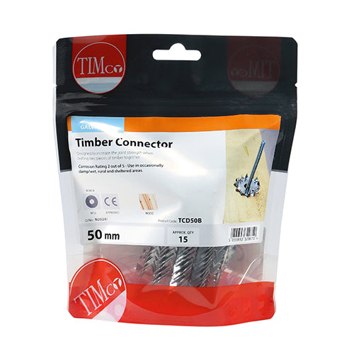 TIMCO Double Sided Timber Connectors Galvanised — Bag