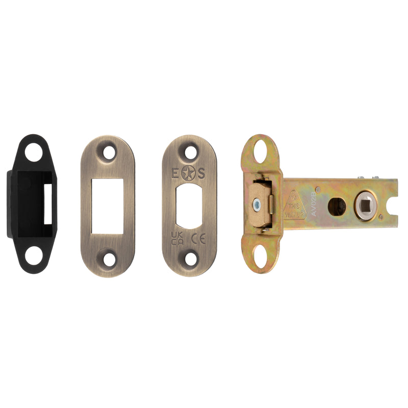 76Mm Heavy Duty Deadbolt - 5Mm Follower - Radius - Antique Brass