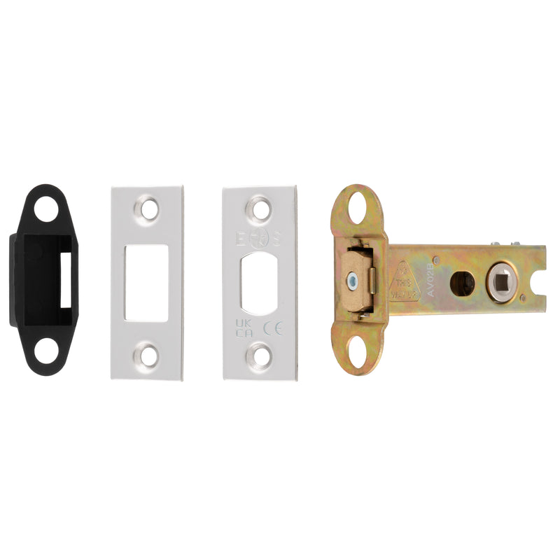 76Mm Heavy Duty Deadbolt - 5Mm Follower - Square - Polished Stainless Steel