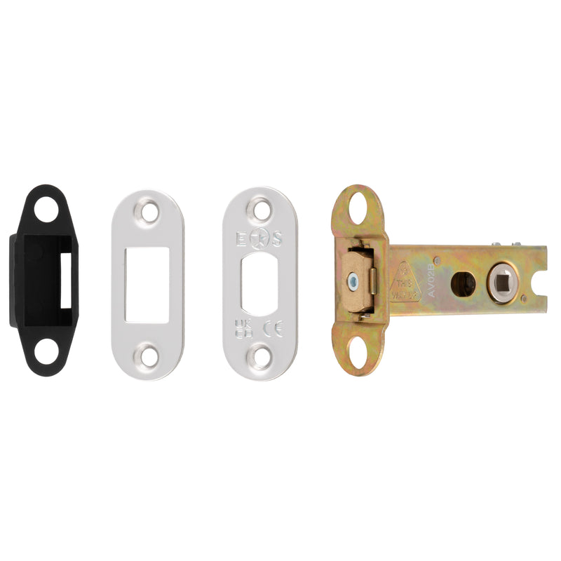 76Mm Heavy Duty Deadbolt - 5Mm Follower - Radius - Polished Stainless Steel