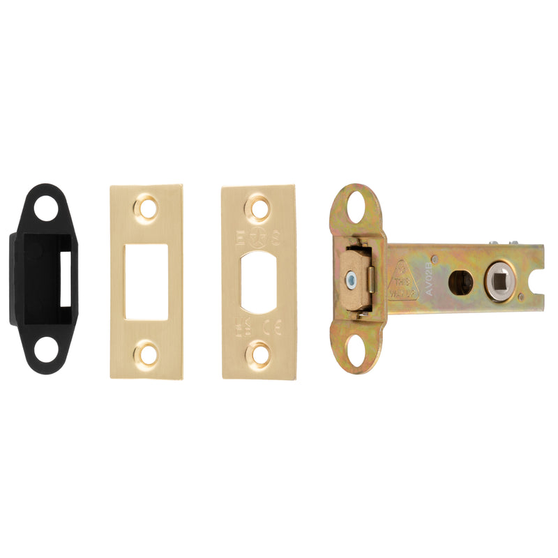 76Mm Heavy Duty Deadbolt - 5Mm Follower - Square - Satin Brass