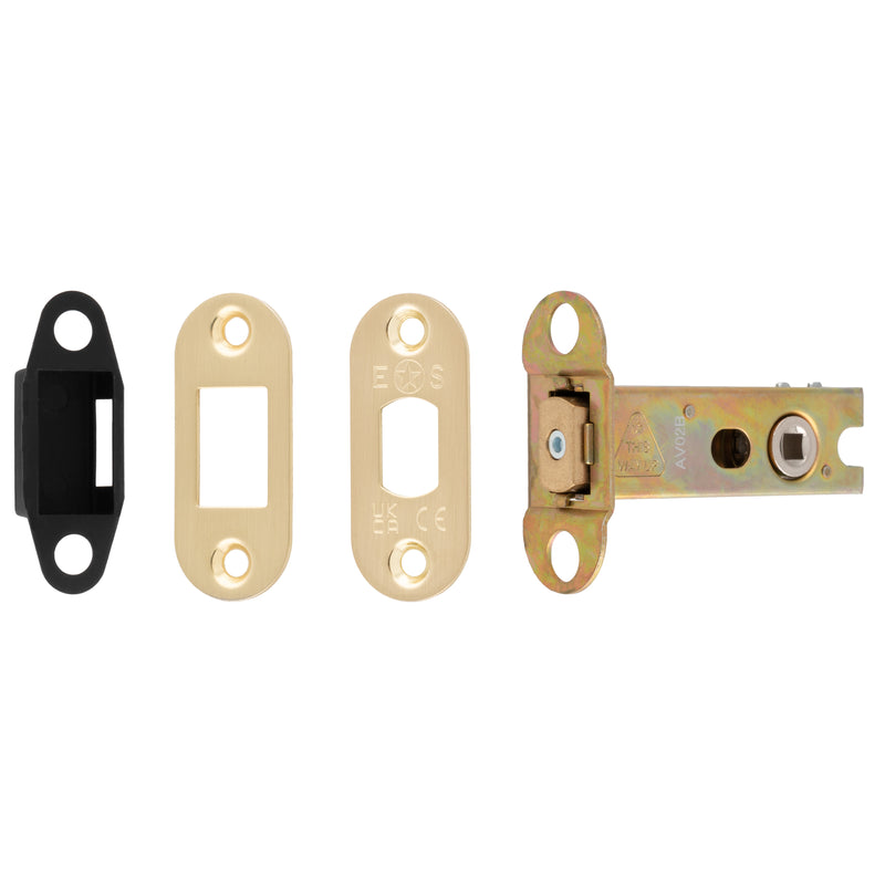 76Mm Heavy Duty Deadbolt - 5Mm Follower - Radius - Satin Brass