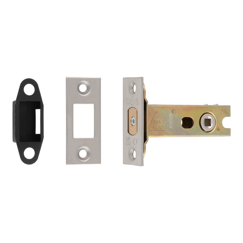 76Mm Heavy Duty Deadbolt - 5Mm Follower - Square - Satin Stainless Steel