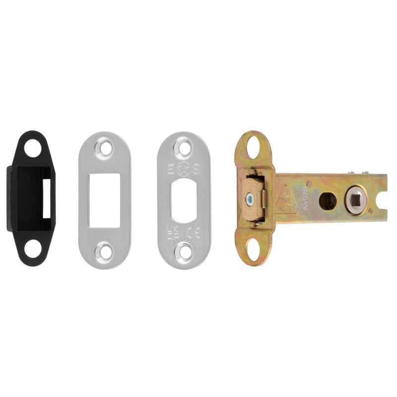 76Mm Heavy Duty Deadbolt - 5Mm Follower - Radius - Satin Stainless Steel