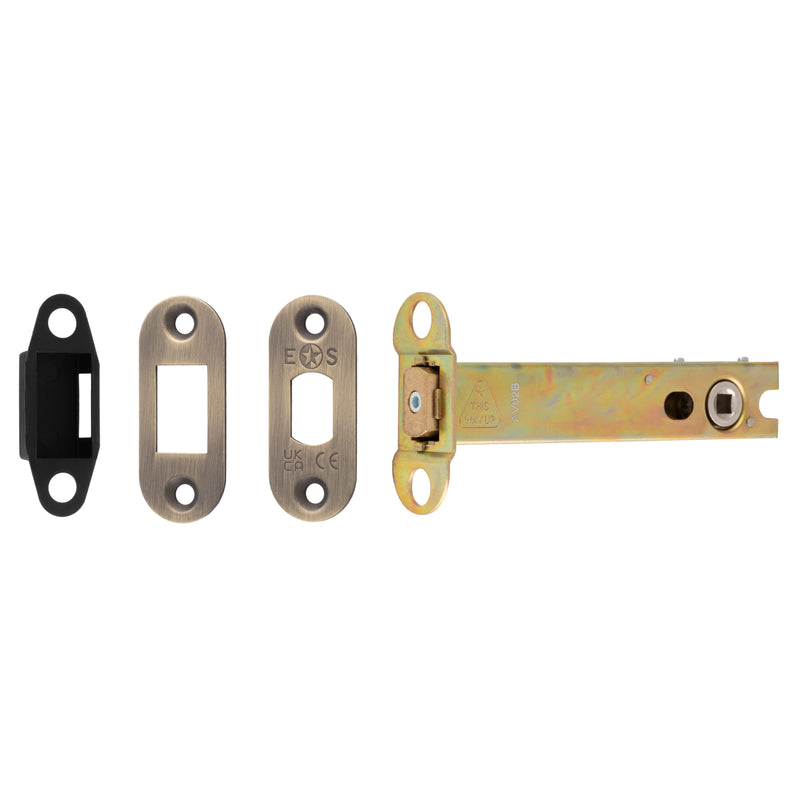 127Mm Heavy Duty Deadbolt - 5Mm Follower - Radius - Antique Brass