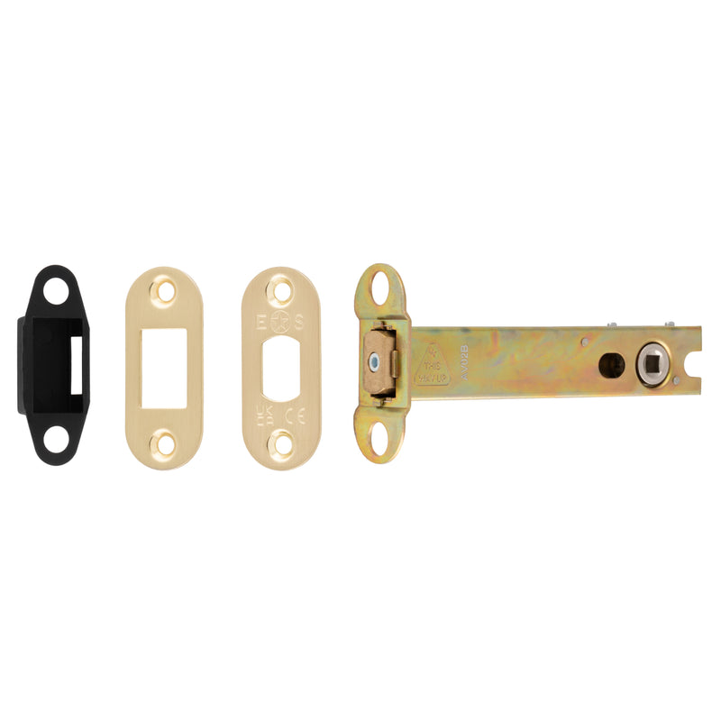 127Mm Heavy Duty Deadbolt - 5Mm Follower - Radius - Satin Brass