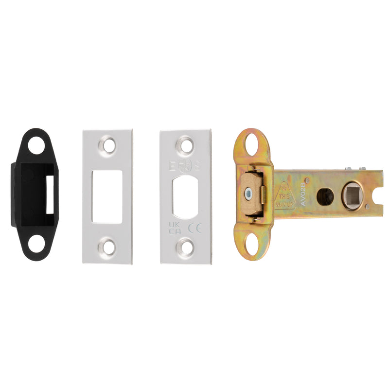 76Mm Heavy Duty Deadbolt - 8Mm Follower - Square - Polished Stainless Steel