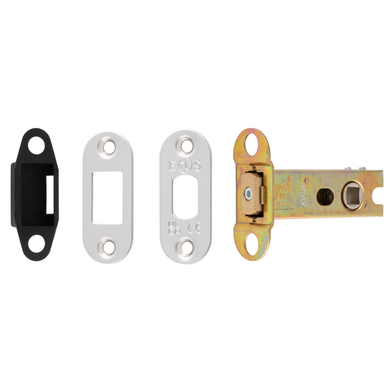 76Mm Heavy Duty Deadbolt - 8Mm Follower - Radius - Polished Stainless Steel