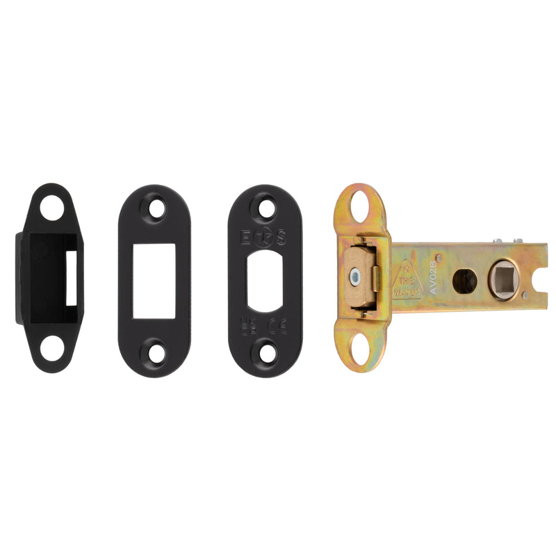 76Mm Heavy Duty Deadbolt - 8Mm Follower - Radius - Matt Black