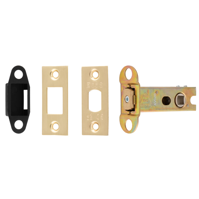 76Mm Heavy Duty Deadbolt - 8Mm Follower - Square - Satin Brass
