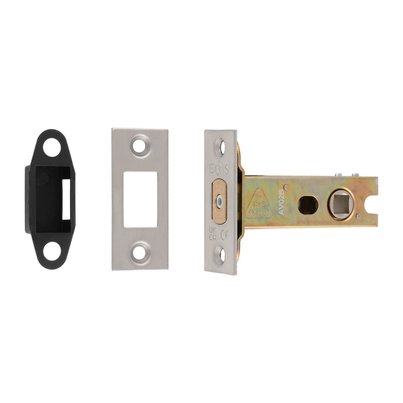 76Mm Heavy Duty Deadbolt - 8Mm Follower - Square - Satin Stainless Steel