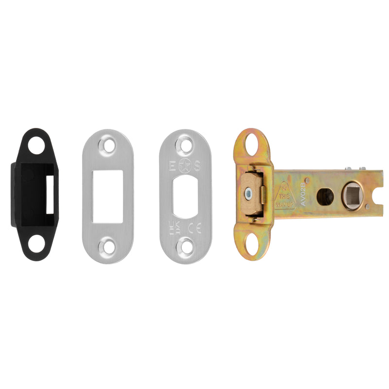76Mm Heavy Duty Deadbolt - 8Mm Follower - Radius - Satin Stainless Steel