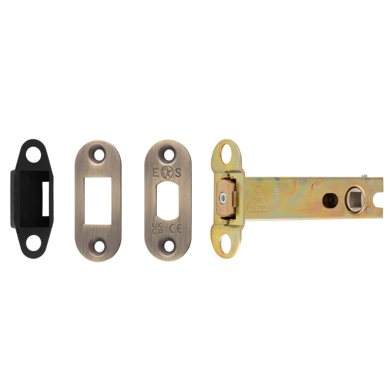 102Mm Heavy Duty Deadbolt - 8Mm Follower - Radius - Antique Brass