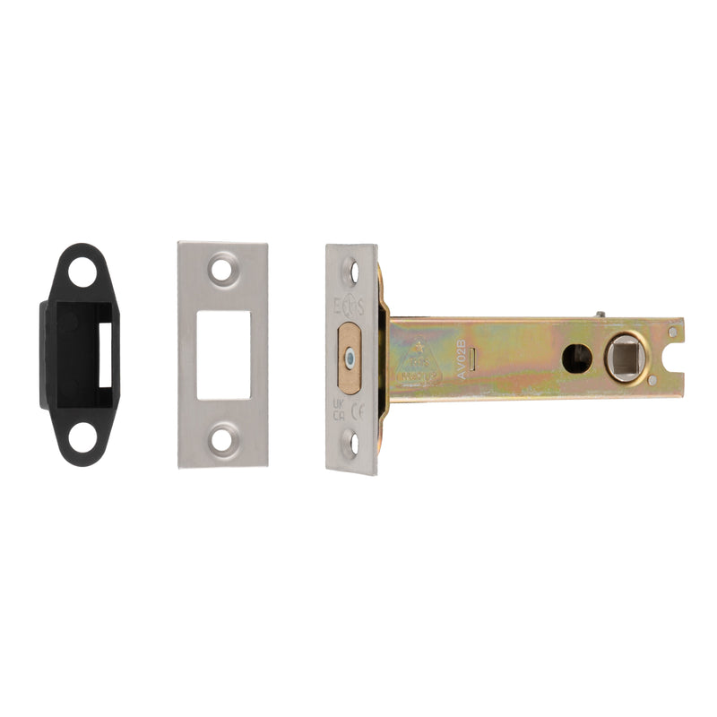 102Mm Heavy Duty Deadbolt - 8Mm Follower - Square - Satin Stainless Steel