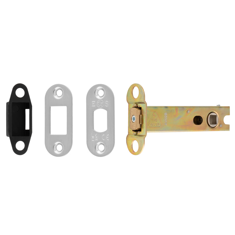 102Mm Heavy Duty Deadbolt - 8Mm Follower - Radius - Satin Stainless Steel
