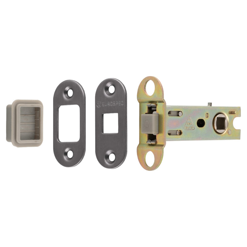 76Mm Tubular Magnetic Catch - 8Mm Follower - Radius - Matt Bronze