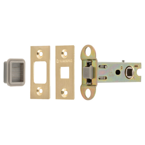 76Mm Tubular Magnetic Catch - 8Mm Follower - Square - Satin Brass