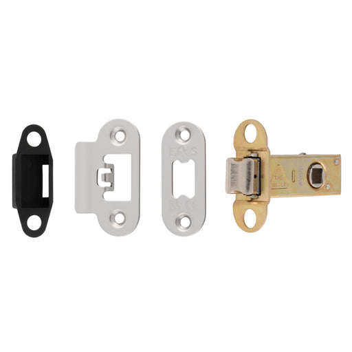 64Mm Heavy Duty Tubular Latch - 8Mm Follower - Radius - Polished Stainless Steel