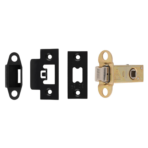 64Mm Heavy Duty Tubular Latch - 8Mm Follower - Square - Matt Black