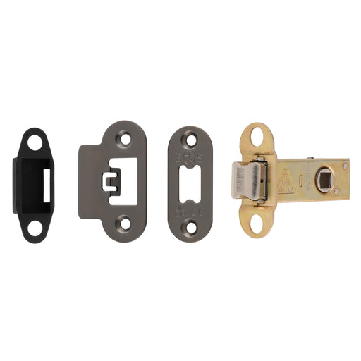 64Mm Heavy Duty Tubular Latch - 8Mm Follower - Radius - Matt Bronze