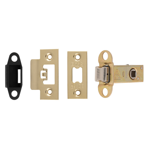 64Mm Heavy Duty Tubular Latch - 8Mm Follower - Square - Stainless Brass