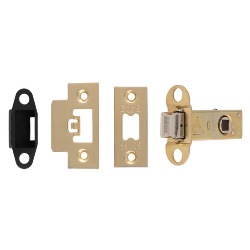64Mm Heavy Duty Tubular Latch - 8Mm Follower - Square - Satin Brass