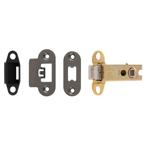 76Mm Heavy Duty Tubular Latch - 8Mm Follower - Radius - Matt Bronze