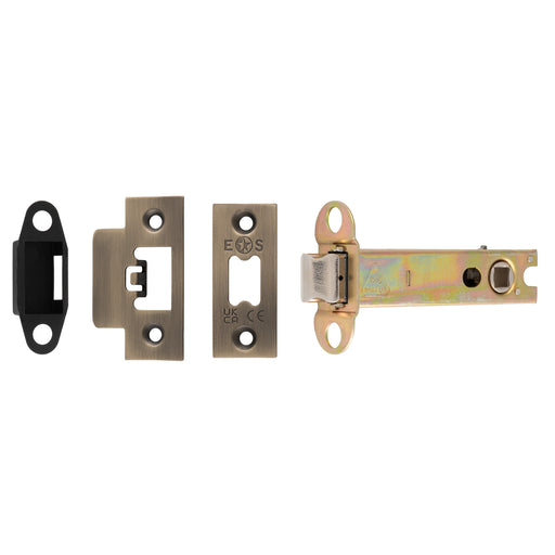 102Mm Heavy Duty Tubular Latch - 8Mm Follower - Square - Antique Brass