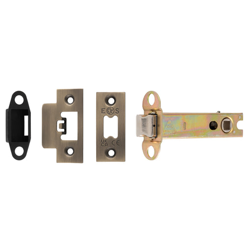 102Mm Heavy Duty Tubular Latch - 8Mm Follower - Square - Antique Brass